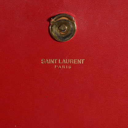 Saint Laurent Smooth Calfskin Medium Classic Monogram Kate Tassel Satchel Lipstick Red 6 of 8