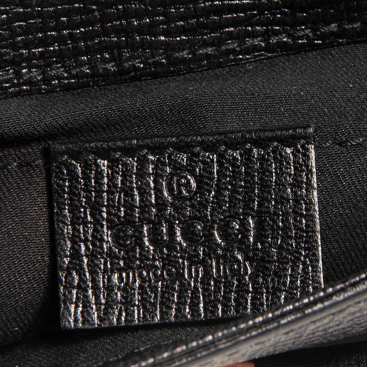 Leather Horsebit Clutch Black