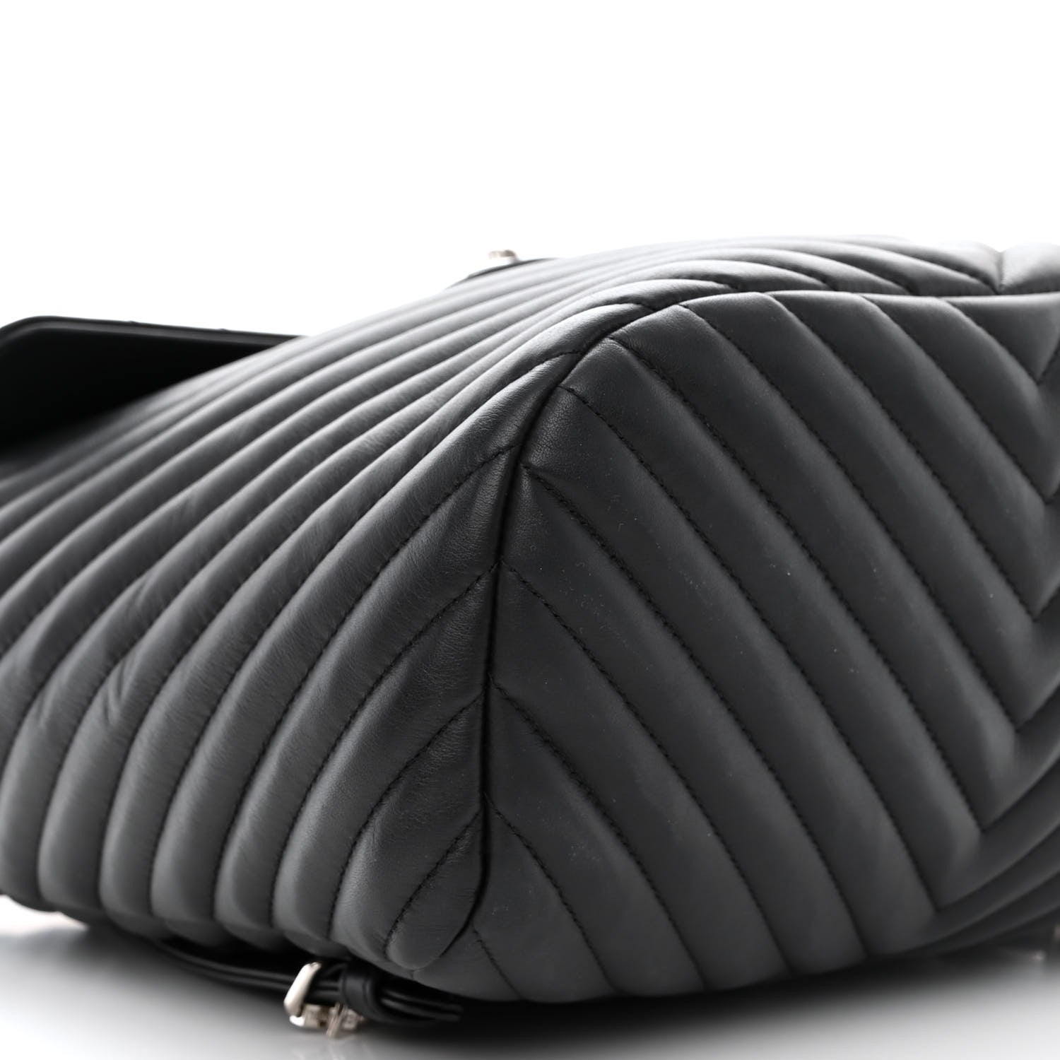 Chanel Calfskin Chevron Quilted Large Urban Spirit Backpack Black 9 of 13