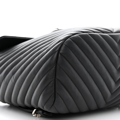 Chanel Calfskin Chevron Quilted Large Urban Spirit Backpack Black 9 of 13