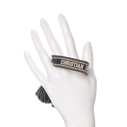 Christian Dior Woven Cotton J'Adior Friendship Bracelet Navy 2 of 3