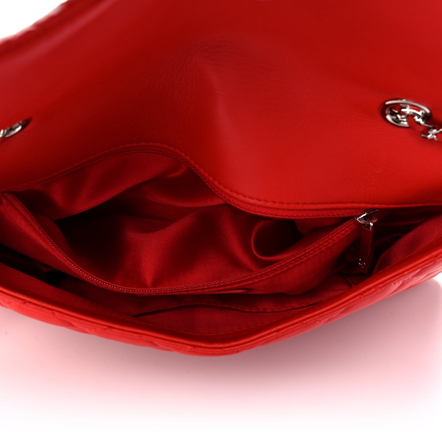 Calfskin Quilted Tender Touch Flap Bag Red