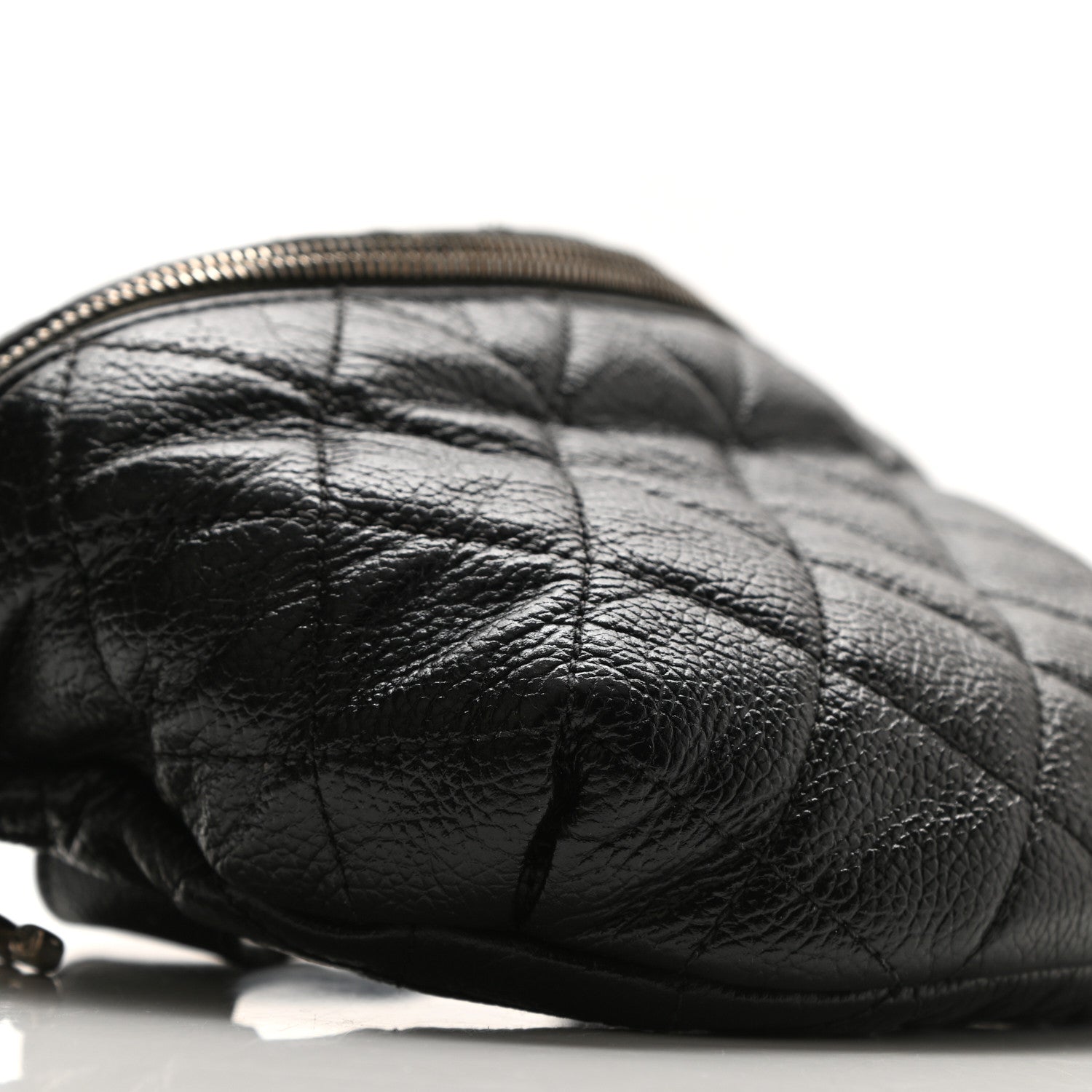 Chanel Grained Calfskin Quilted Waist Belt Bag Black 9 of 10