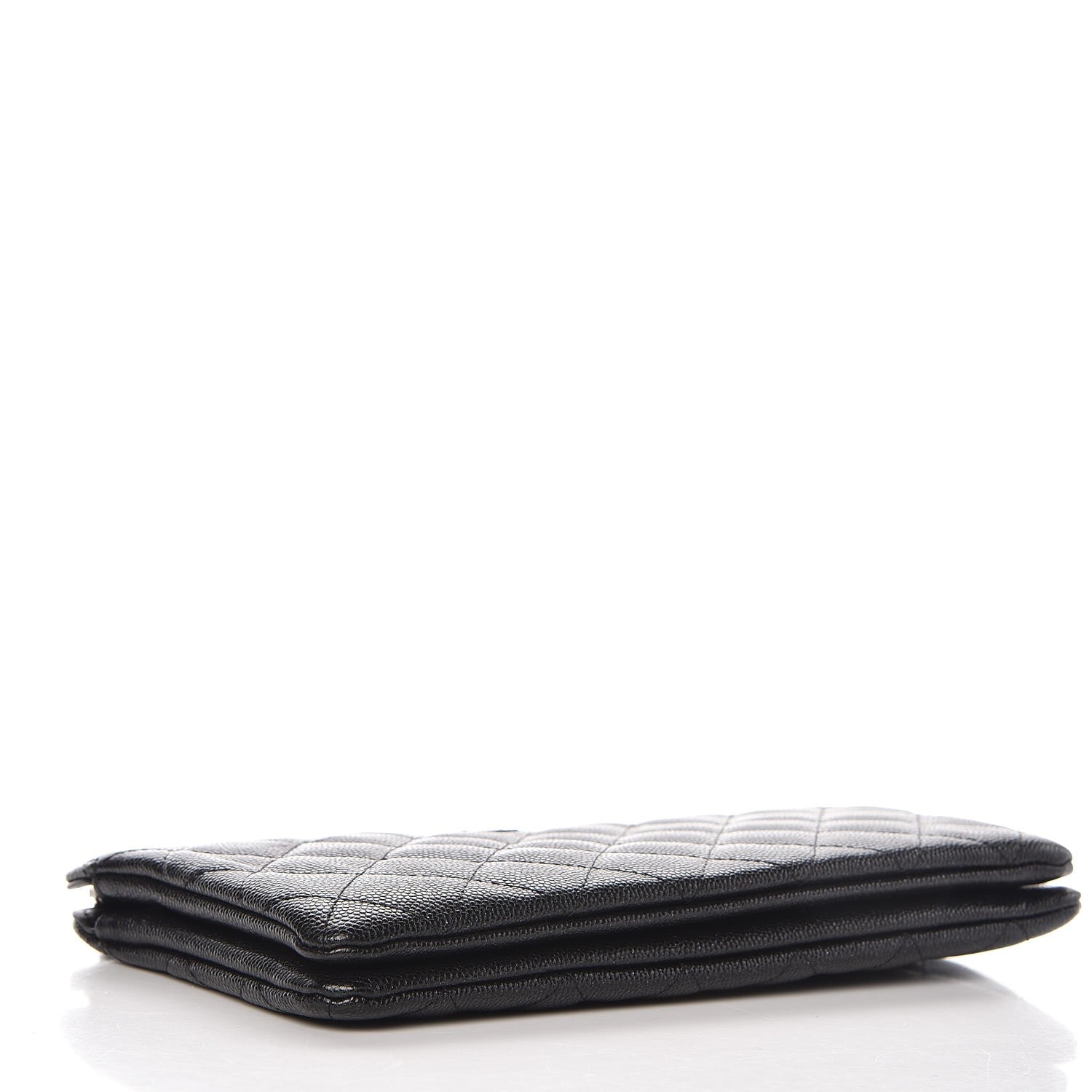 Chanel Iridescent Caviar Quilted Small Zipped Clutch Black 4 of 9