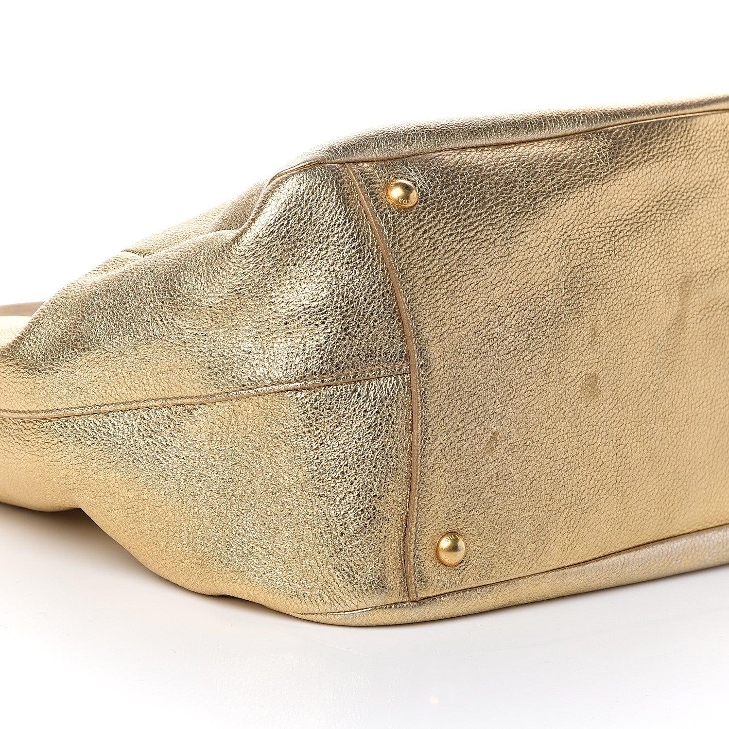 Prada Metallic Vitello Daino Side Pocket Hobo Platino 7 of 8