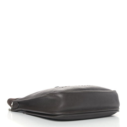 Hermes Taurillon Clemence Evelyne II PM Chocolate 3 of 6