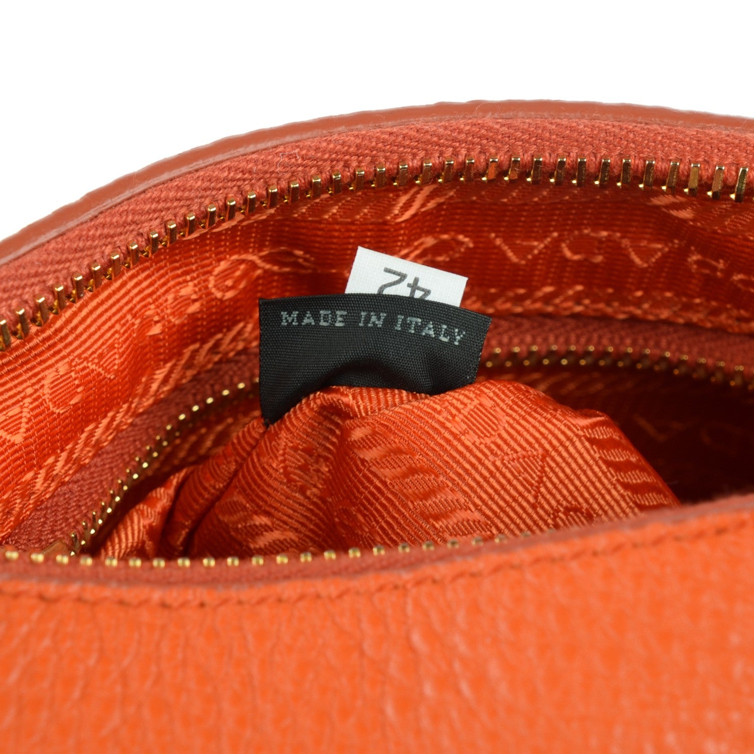 Prada Vitello Daino Mini Shoulder Bag Papaya 10 of 11