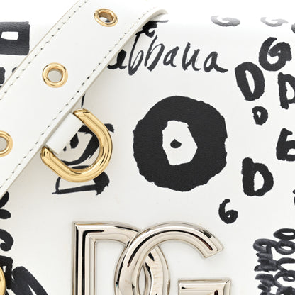 Dolce & Gabbana Calfskin DG Graffiti Print 3.5 Crossbody White 7 of 11