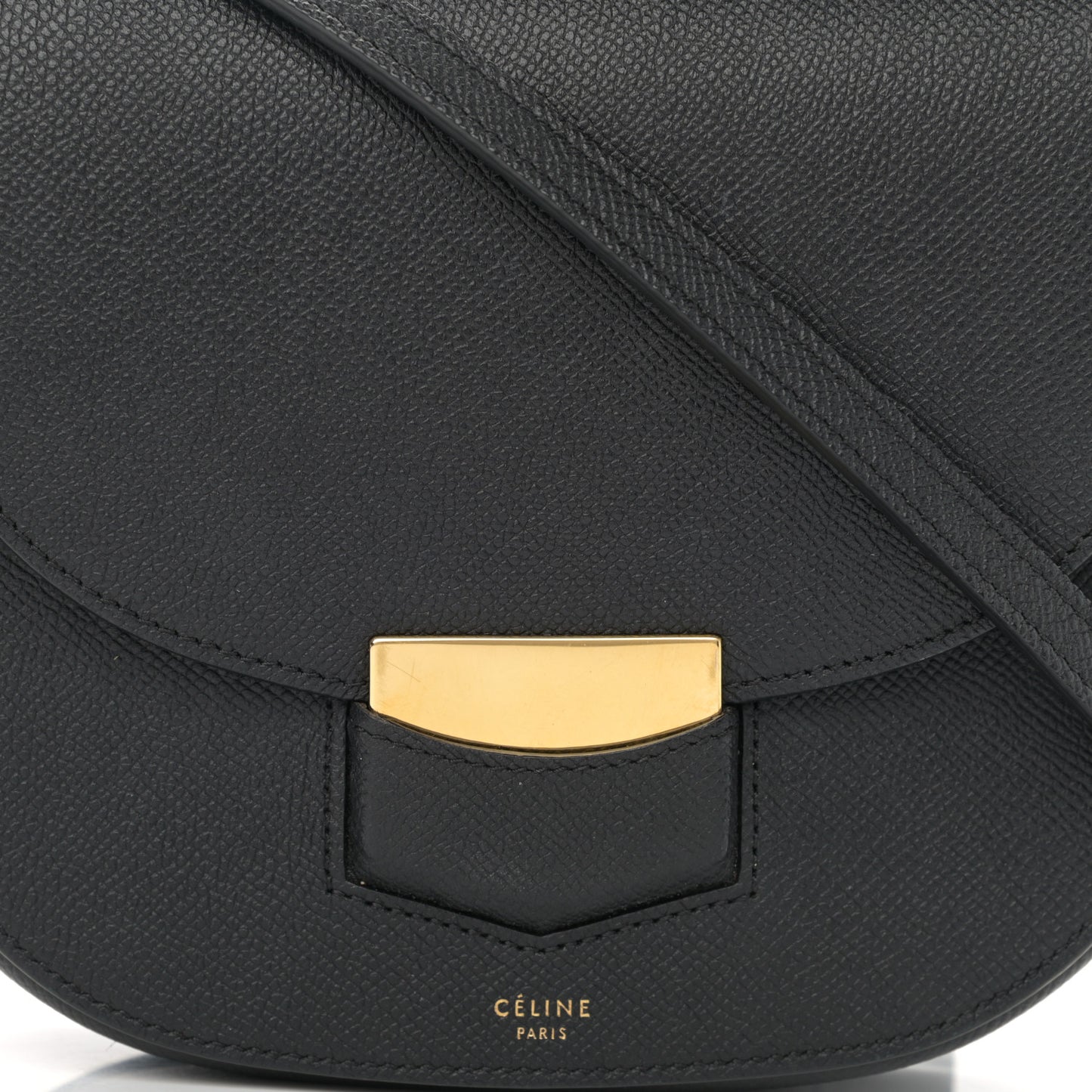 Grained Calfskin Small Trotteur Black