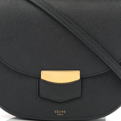 Celine Grained Calfskin Small Trotteur Black 7 of 12