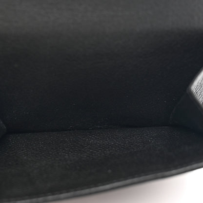 Louis Vuitton Calfskin LockMe II Floral Compact Wallet Black 6 of 8