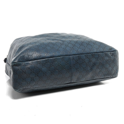 Gucci Guccissima Large Horsebit Chain Hobo Blue 5 of 8