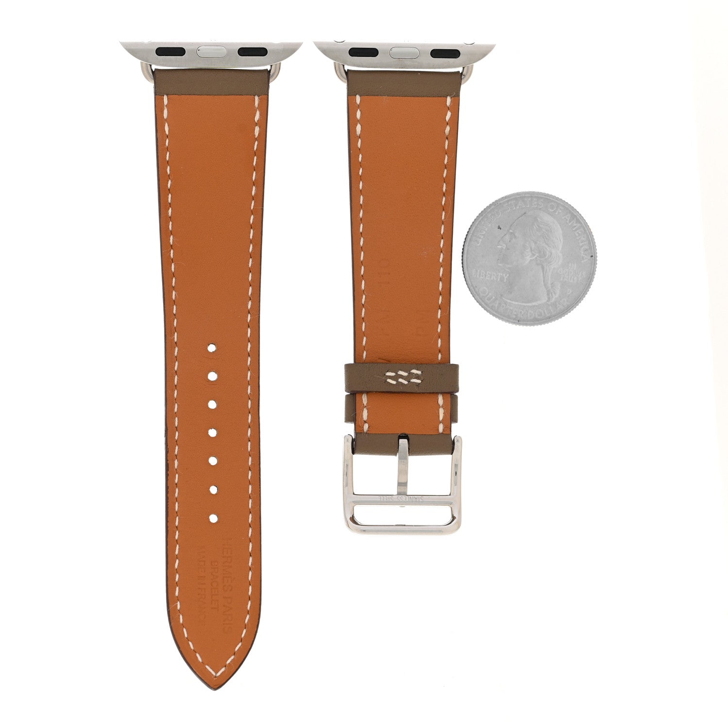 Hermes Swift 32mm Single Tour Apple Watch Strap Etoupe 2 of 4