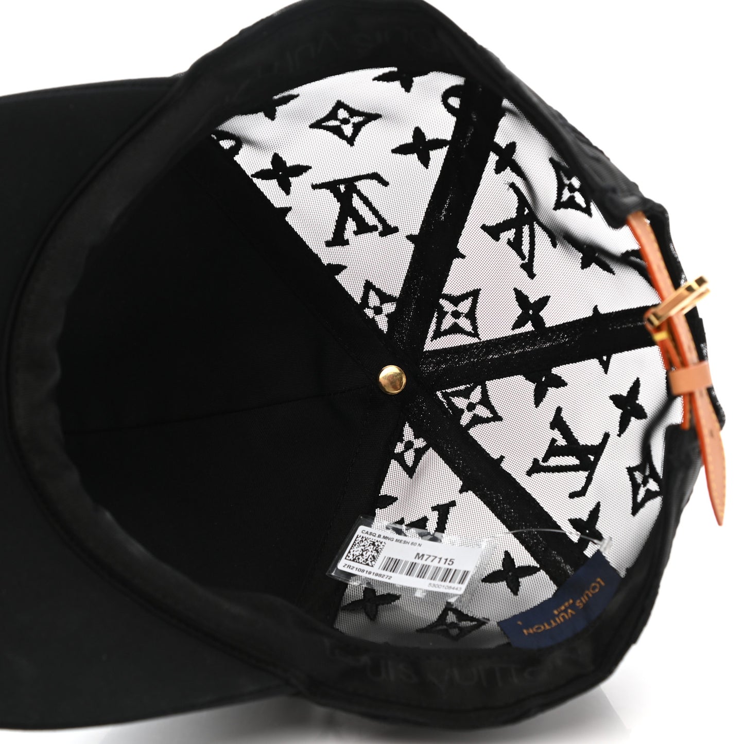 Monogram Mesh Cotton Cap L Black