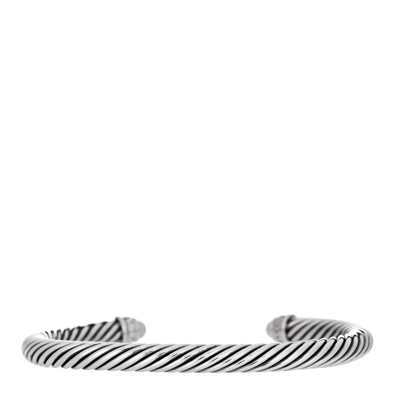 David Yurman Sterling Silver Diamond Pearl 5mm Cable Classics Bracelet 2 of 5