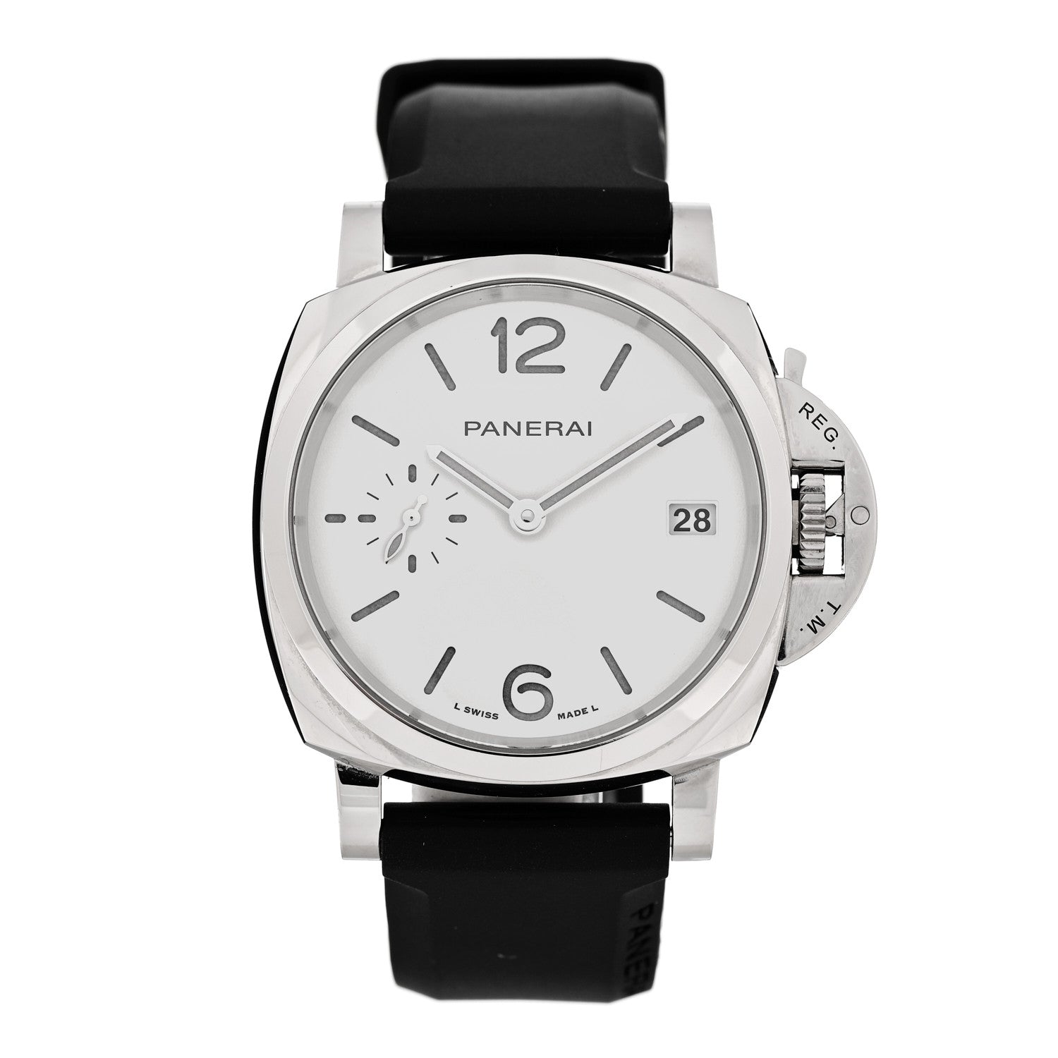 Panerai Stainless Steel Rubber 38mm Luminor Due Automatic Watch White PAM01426 1 of 6