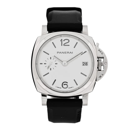 Panerai Stainless Steel Rubber 38mm Luminor Due Automatic Watch White PAM01426 1 of 6