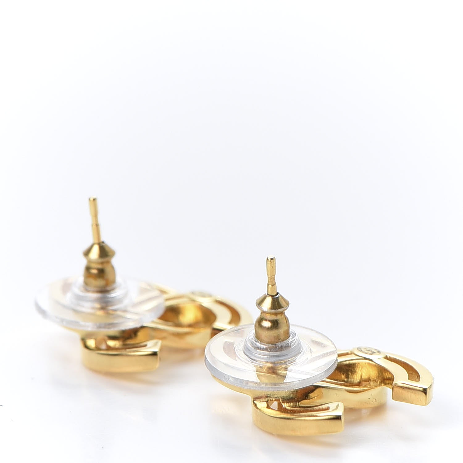 Chanel Metal Obazine CC Earrings Gold 3 of 5