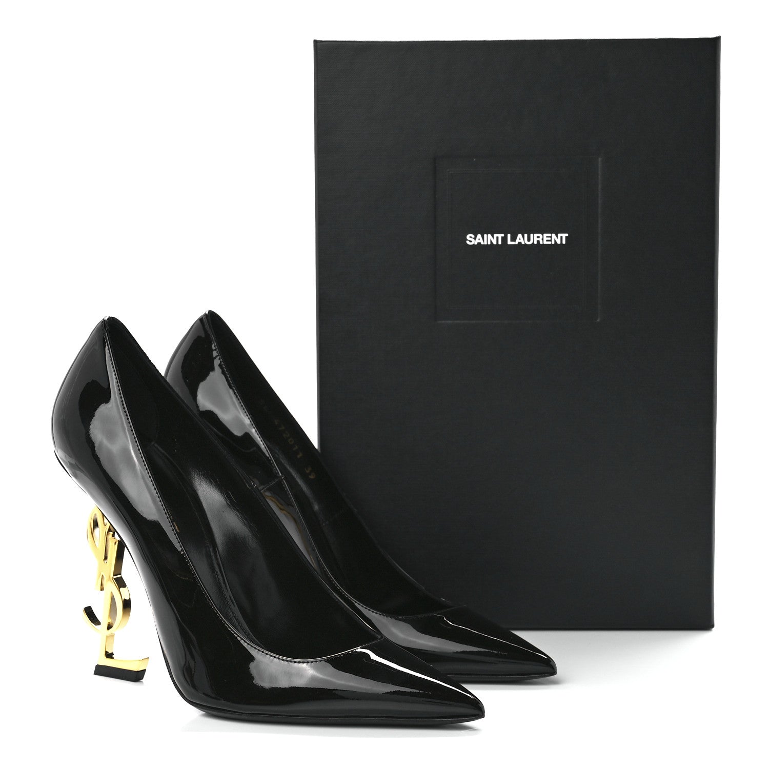 Saint Laurent Patent Opyum 110 Pumps 39 Black Gold 9 of 9
