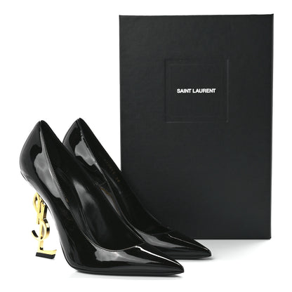 Saint Laurent Patent Opyum 110 Pumps 39 Black Gold 9 of 9