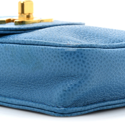 Chanel Caviar Phone Holder Crossbody Blue 8 of 14