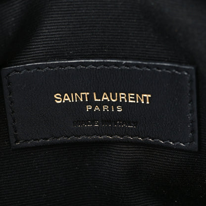 Saint Laurent Smooth Shiny Calfskin Monogram Uptown Pouch Black 8 of 11