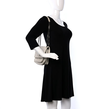 Saint Laurent Crinkled Calfskin Matelasse Monogram Baby Niki Chain Satchel White 2 of 12