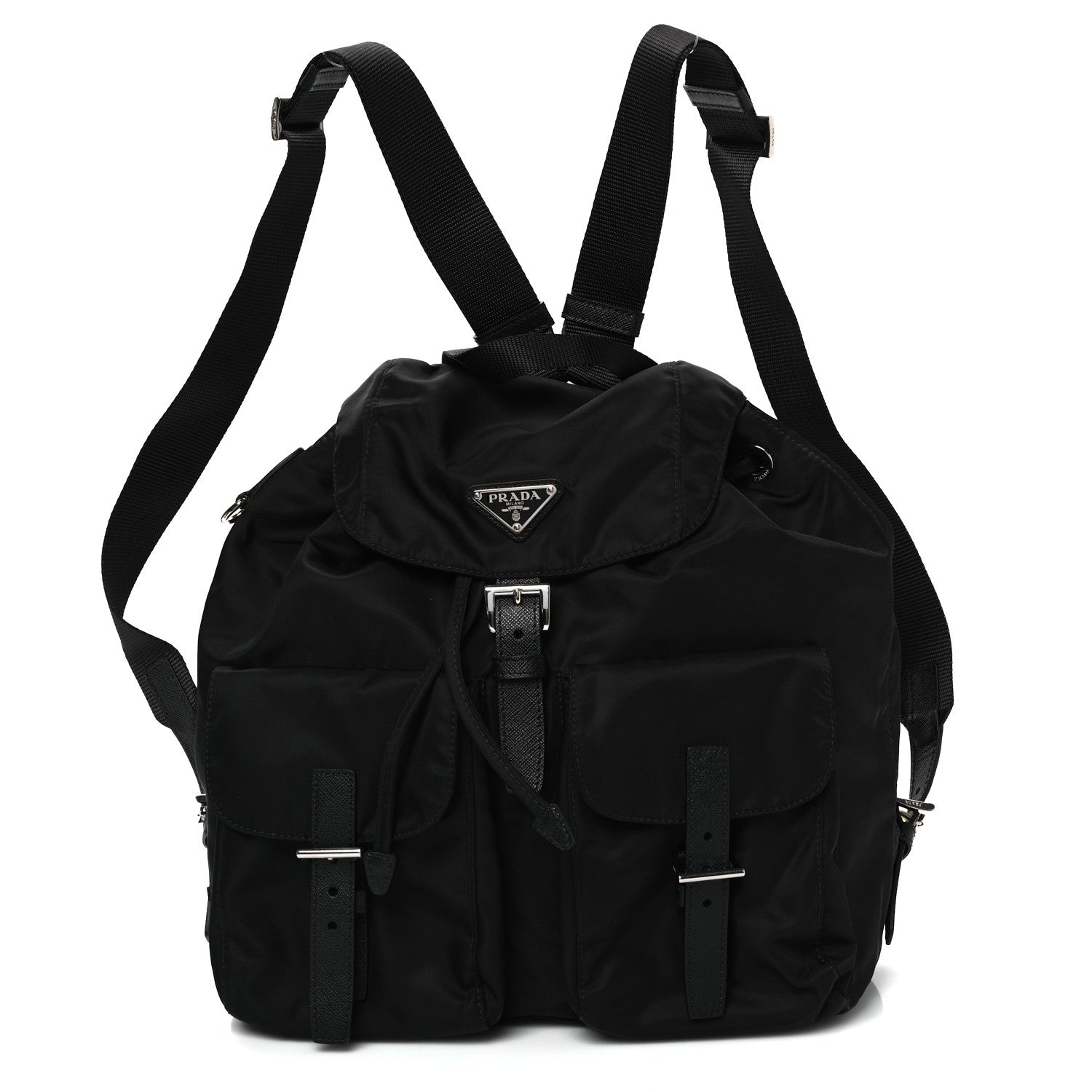 Prada Re-Nylon Saffiano Medium Backpack Black 1 of 10