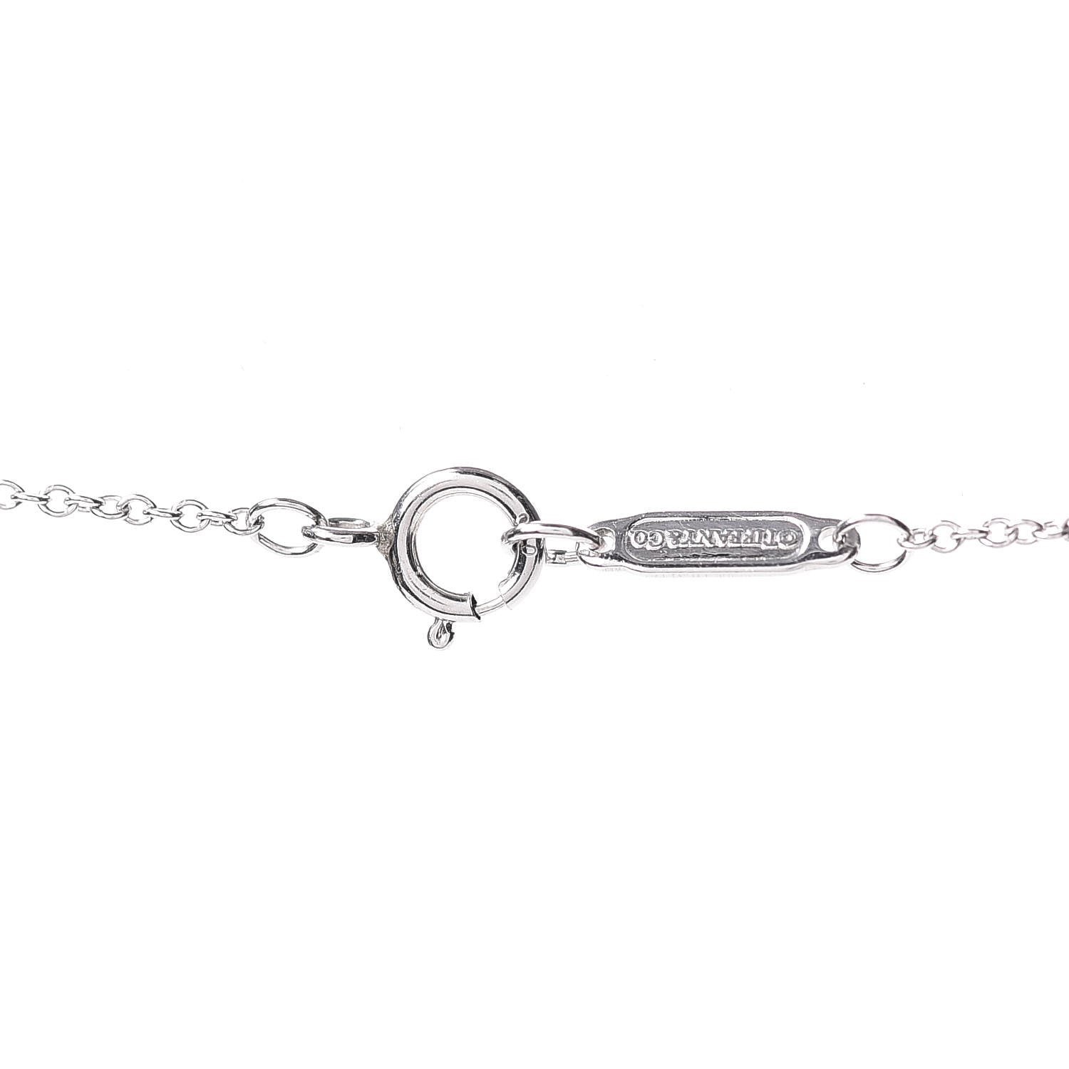 Tiffany Platinum Diamond Large Cross Pendant Necklace 6 of 7