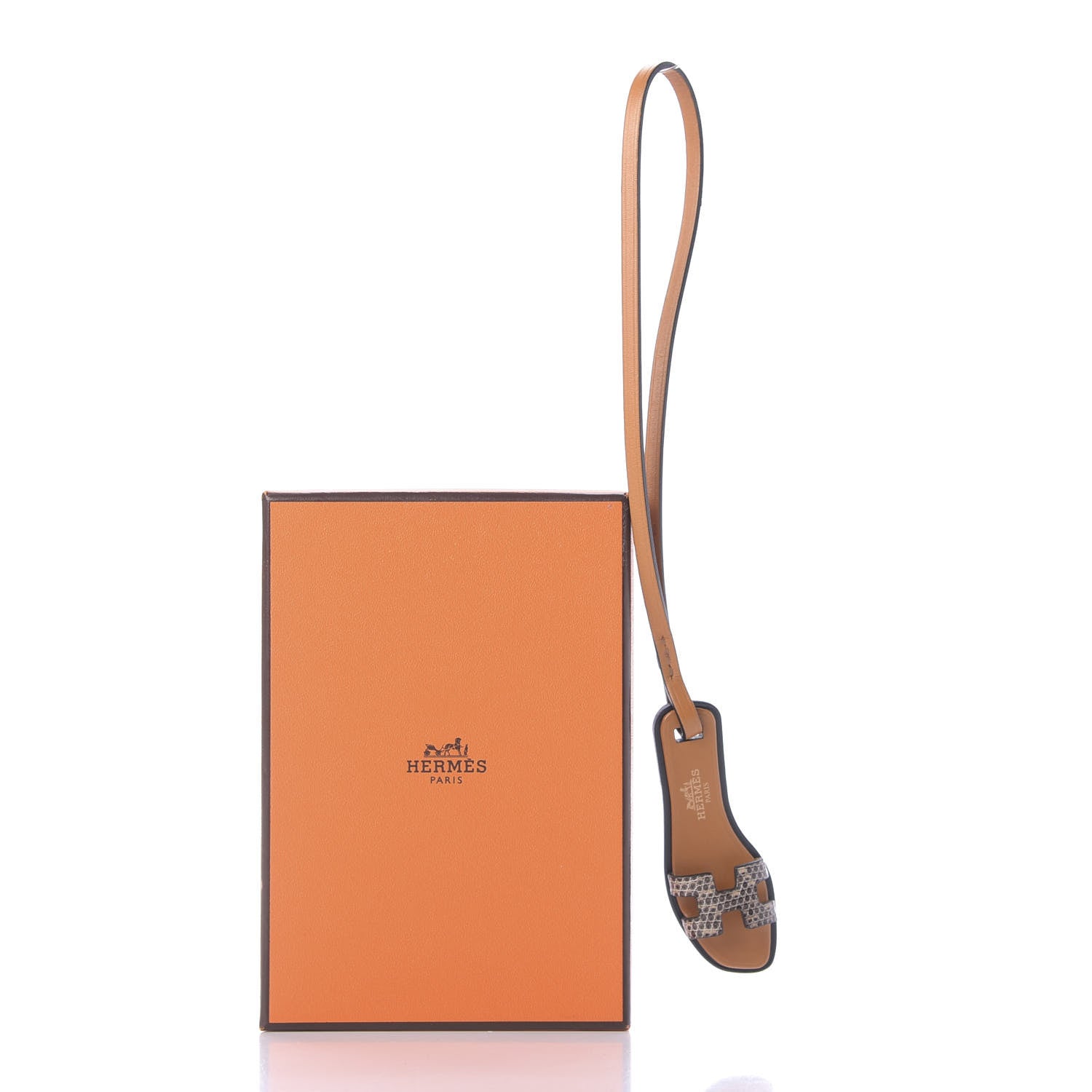 Hermes Lizard Butler Calfskin Hunter Oran Nano Bag Charm Ombre 5 of 5