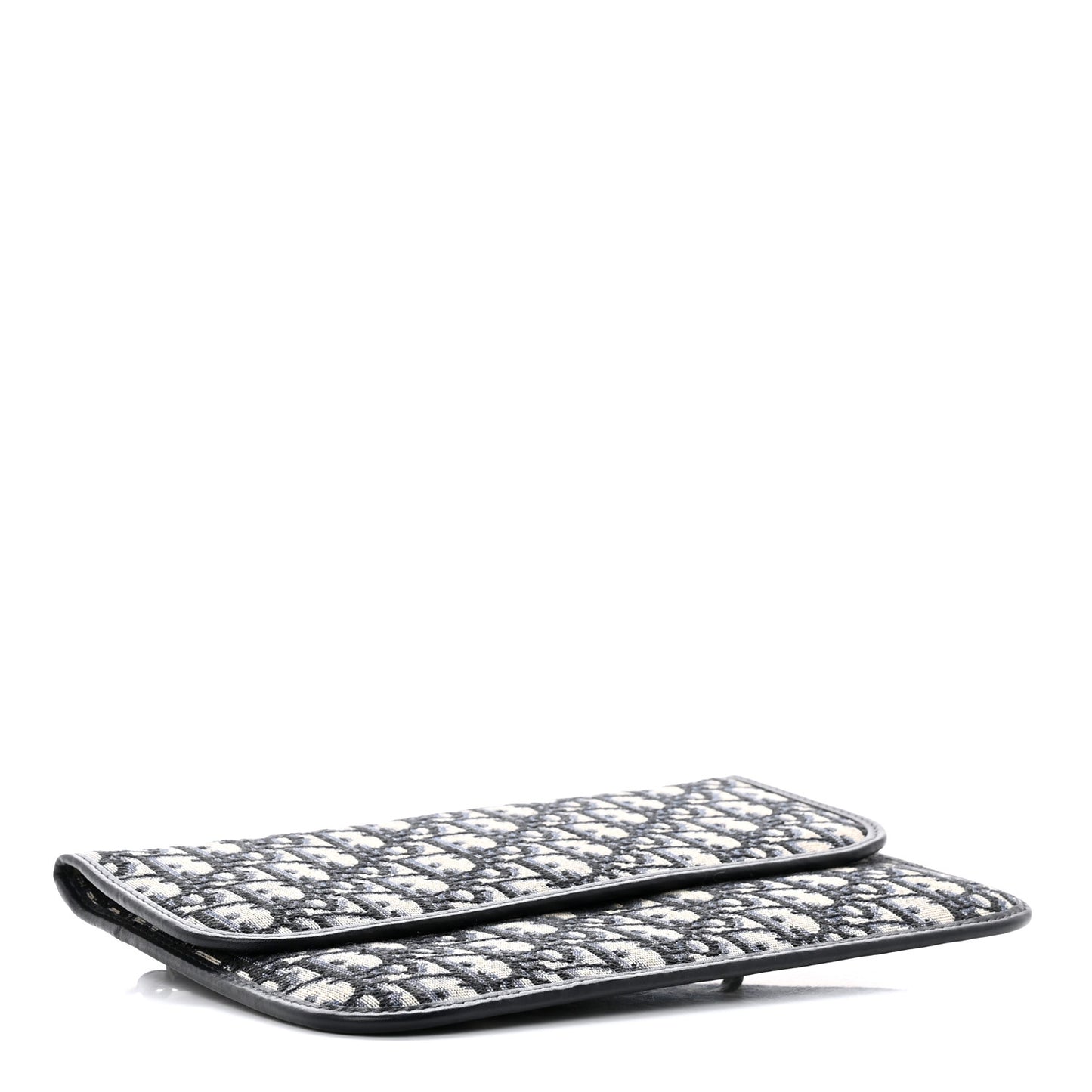 Oblique Flap Pouch Clutch Blue