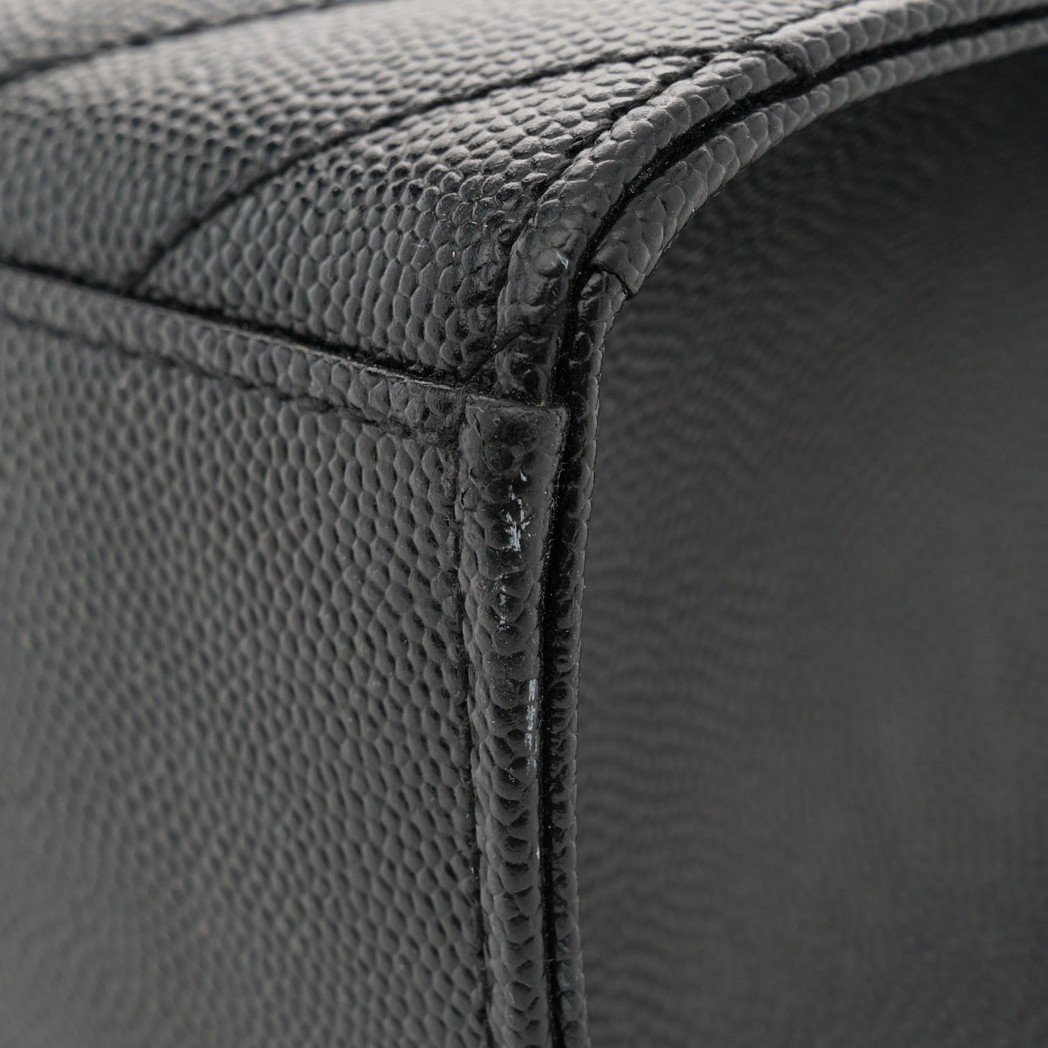 Saint Laurent Grain De Poudre Matelasse Chevron Large Monogram Satchel Black 12 of 12