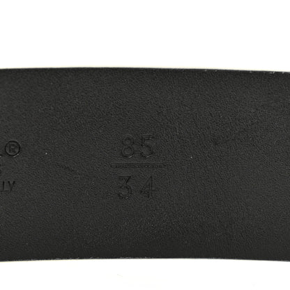 Chanel Lambskin Ruched Logo Belt 85 34 White 4 of 5