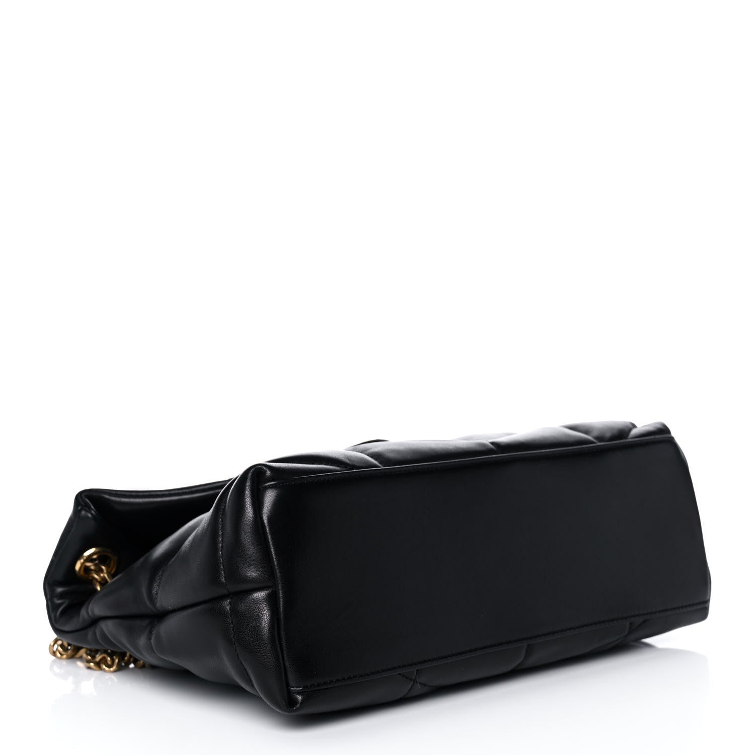 Saint Laurent Lambskin Quilted Small Loulou Puffer Monogram Chain Satchel Black 4 of 13