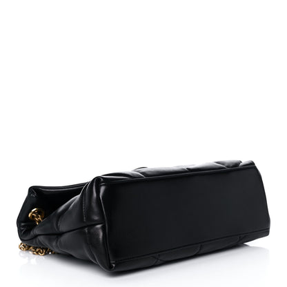 Saint Laurent Lambskin Quilted Small Loulou Puffer Monogram Chain Satchel Black 4 of 13