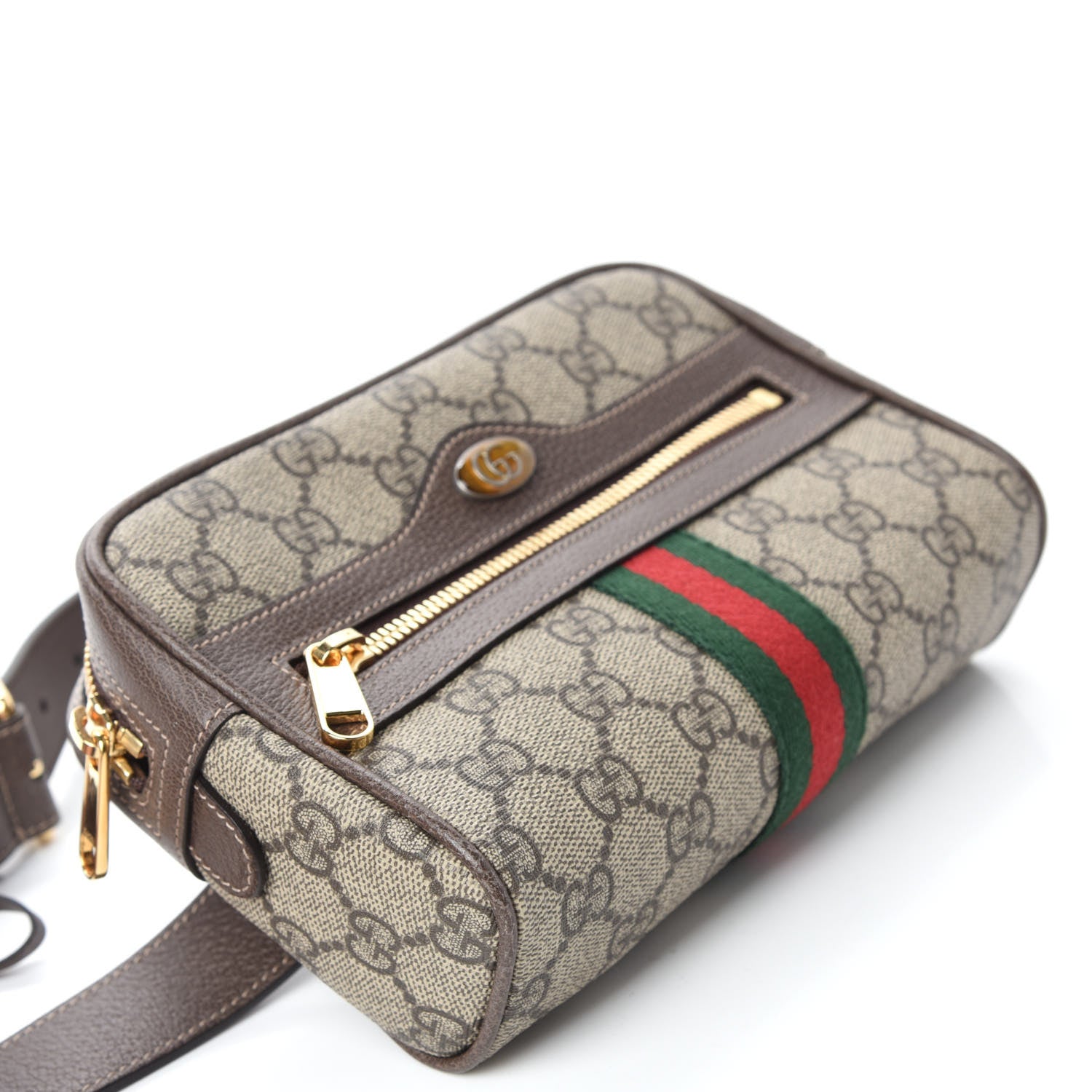 Gucci GG Supreme Monogram Web Small Ophidia Belt Bag 85 34 Dark Brown 4 of 10