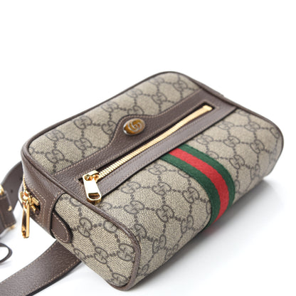 Gucci GG Supreme Monogram Web Small Ophidia Belt Bag 85 34 Dark Brown 4 of 10