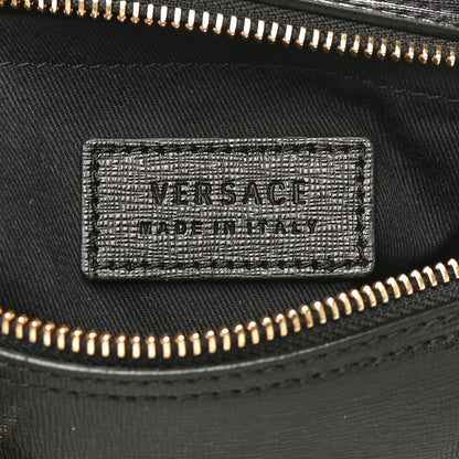 Versace Saffiano Calfskin Palazzo Duffle Bag Black 7 of 19