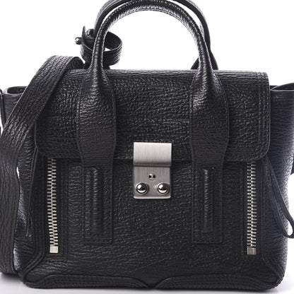 3.1 Phillip Lim 3.1 Textured Calfskin Mini Pashli Satchel Black 7 of 9