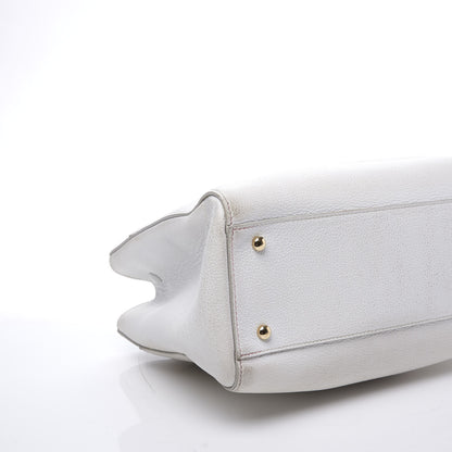 Chanel Grained Calfskin Small Neo Executive Shopper Tote White 7 of 12