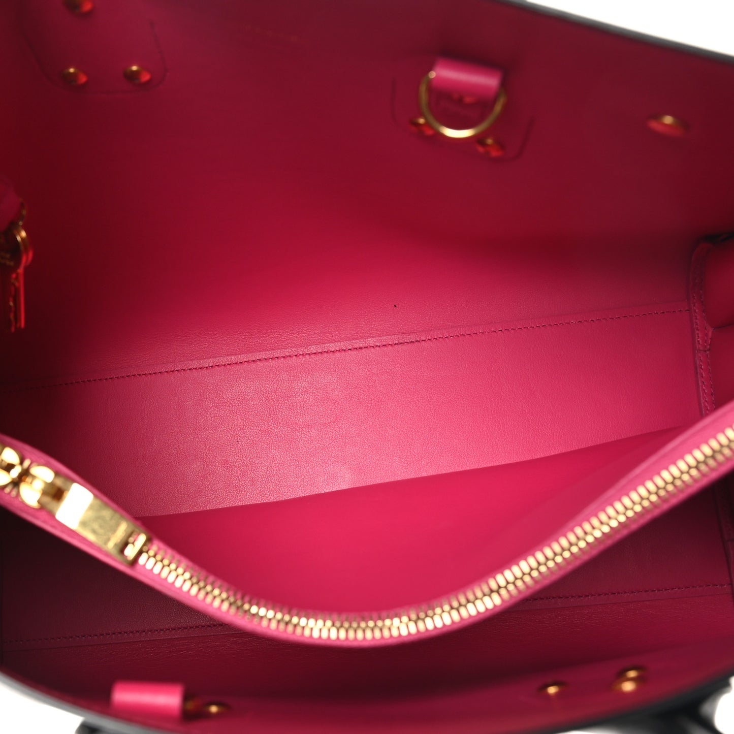 Calfskin Small Sac De Jour Black Fuchsia