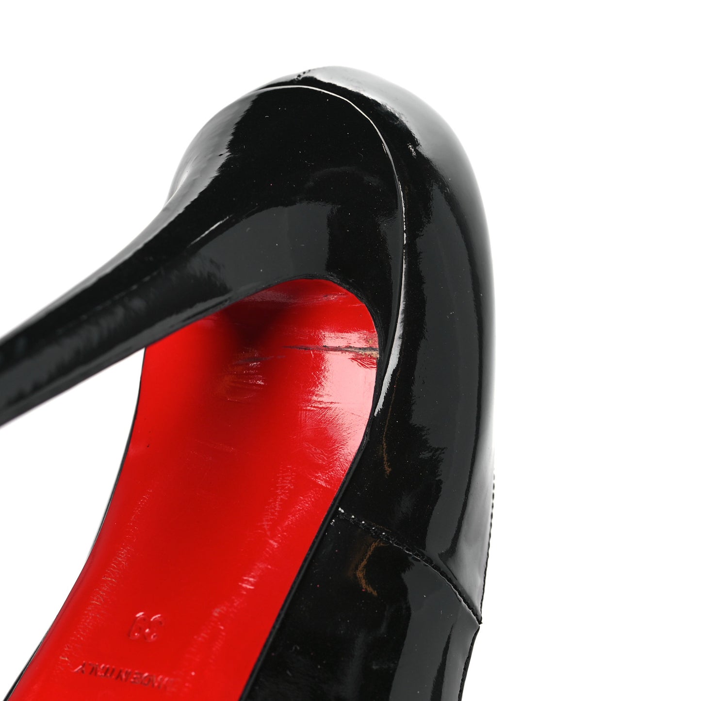 CHRISTIAN LOUBOUTIN Patent Bianca 140 Pumps 39 Black