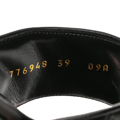 Gucci Nappa Charlotte Double G Marmont Thong Sandals 39 Black 8 of 9