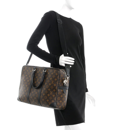 Louis Vuitton Monogram Macassar Porte-Documents Voyage GM 2 of 13