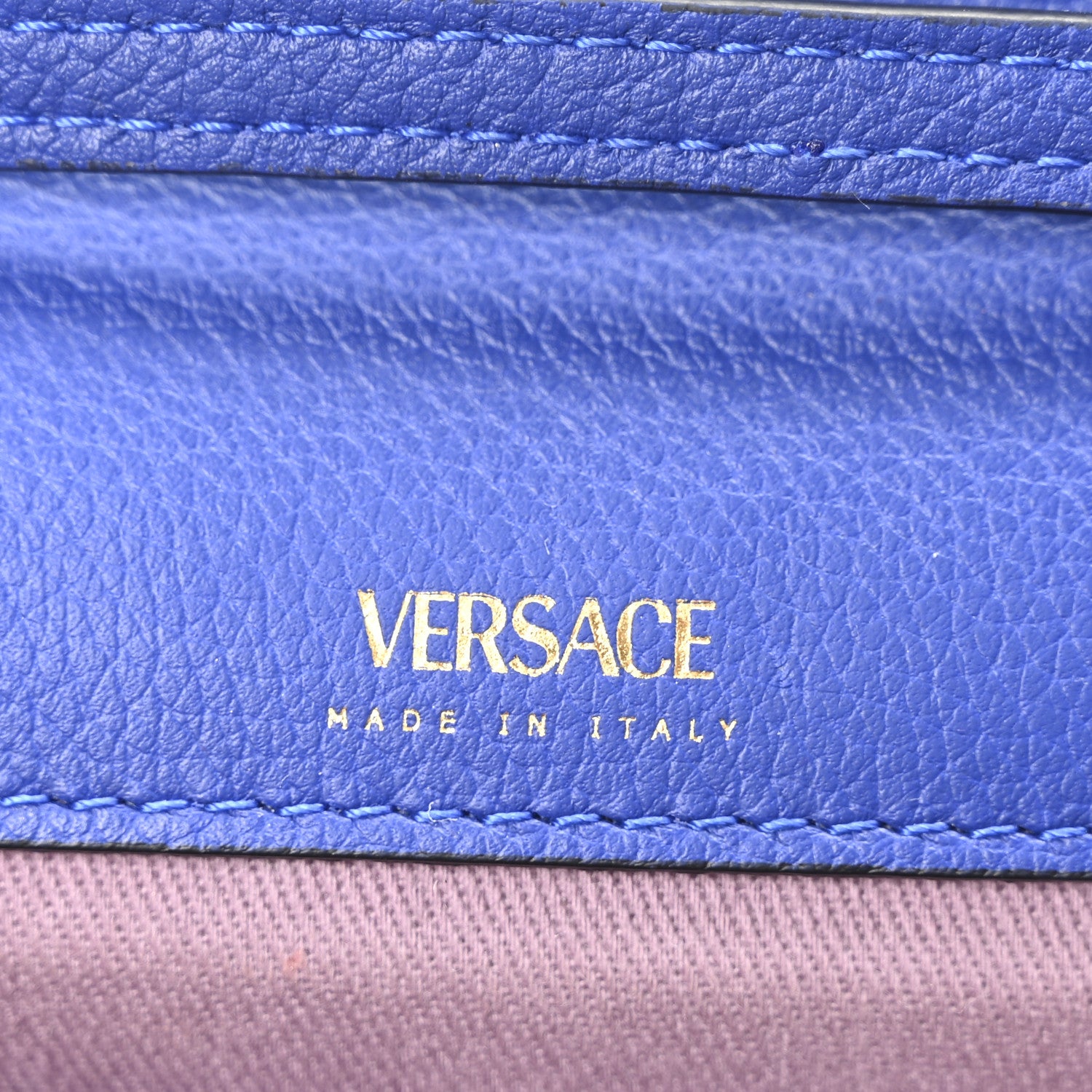 Versace Grained Calfskin La Medusa Crossbody Bag Lapis 6 of 9