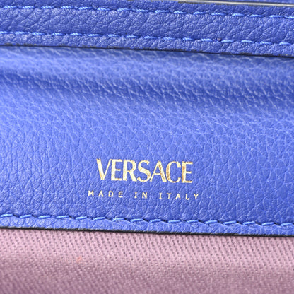 Versace Grained Calfskin La Medusa Crossbody Bag Lapis 6 of 9