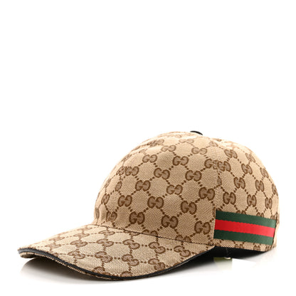 Gucci Monogram Web Baseball Hat L Beige Cocoa 1 of 9