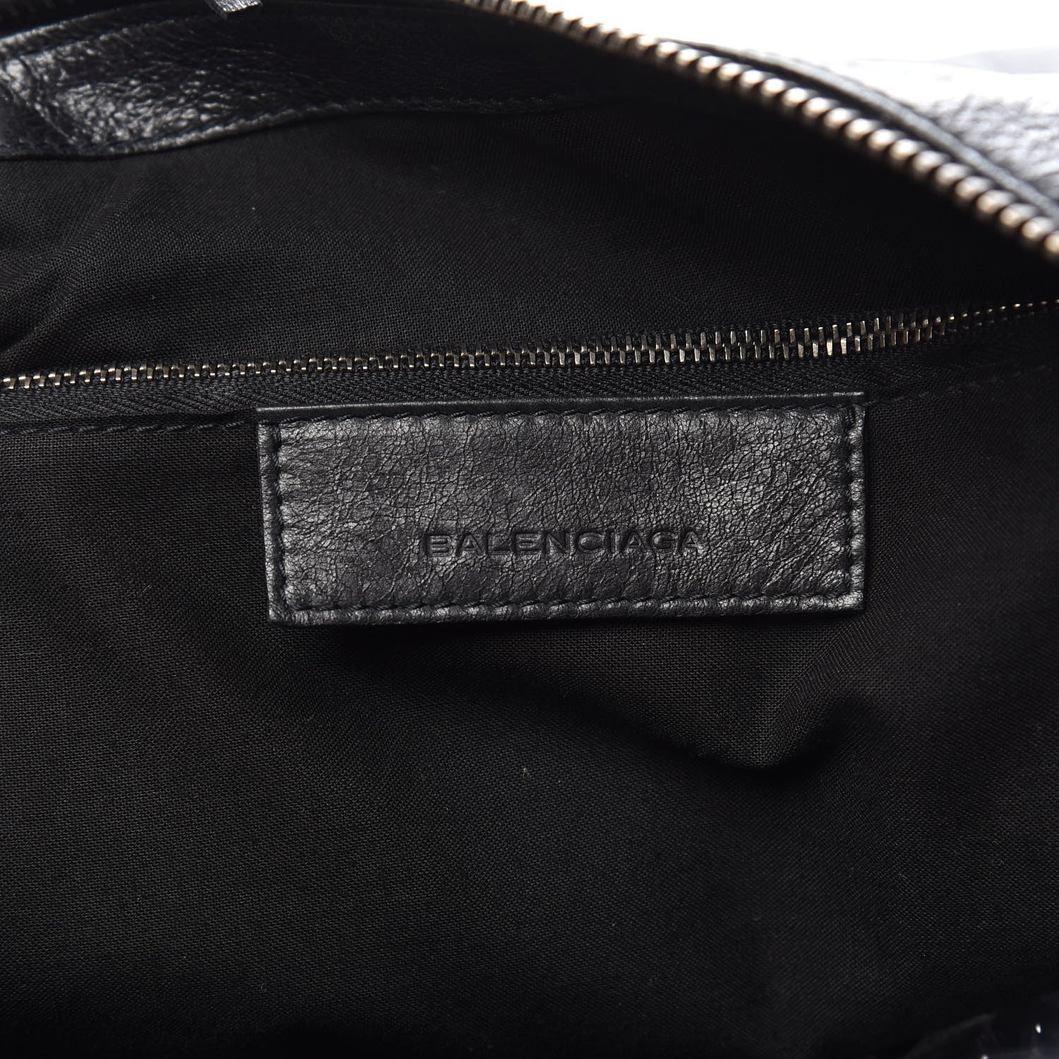 Balenciaga Agneau Classic Silver Hardware Weekender Black 6 of 13