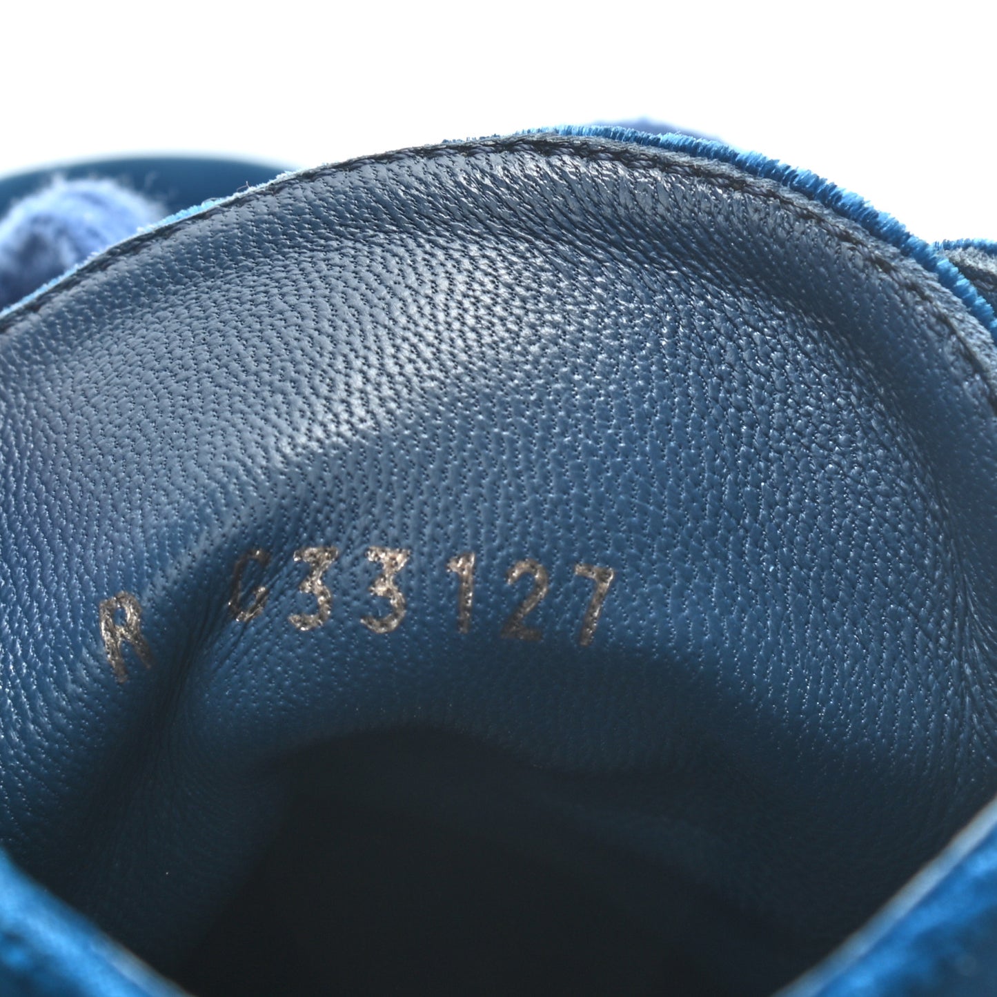 Velvet CC Lace Up Boots 38.5 Blue