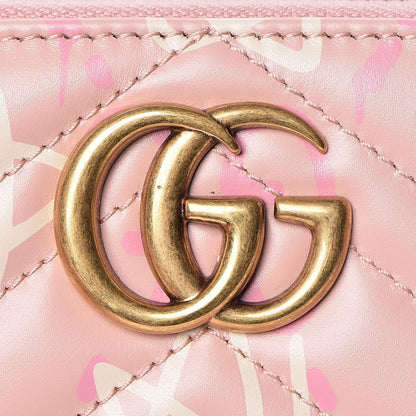 Gucci Calfskin Matelasse GucciGhost GG Marmont Zip Around Wallet Perfect Pink Rosa Ivory 6 of 9